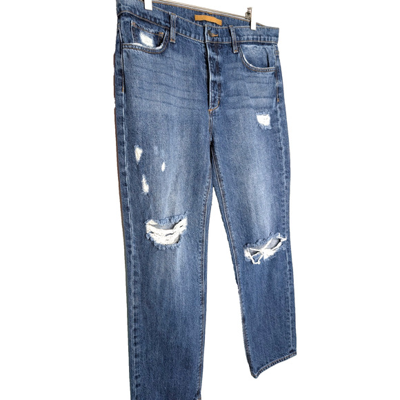 Joes Jeans Womens The Scout Mid Rise Slim Boyfriend Distressed Cropped Jeans 30 - Picture 3 of 9
